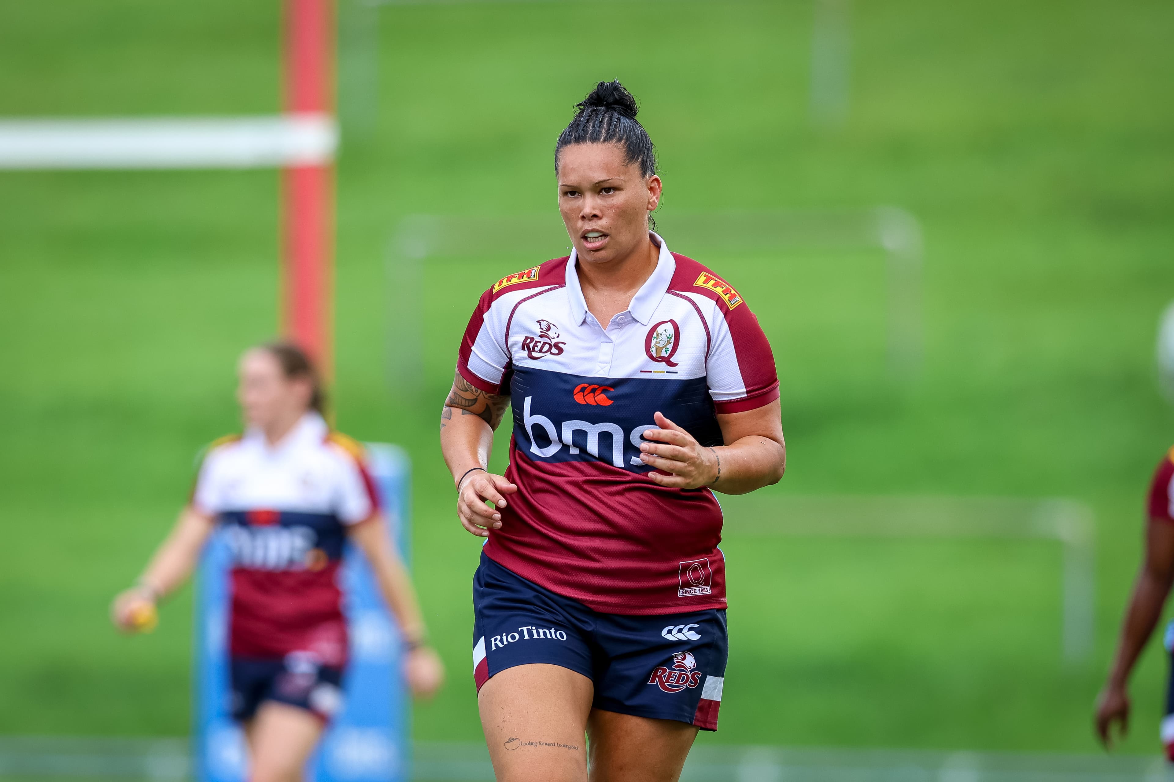 Reds No.8 Sarah Riordan...a new chapter in Super Rugby Women's. Photo: Neha Kumar